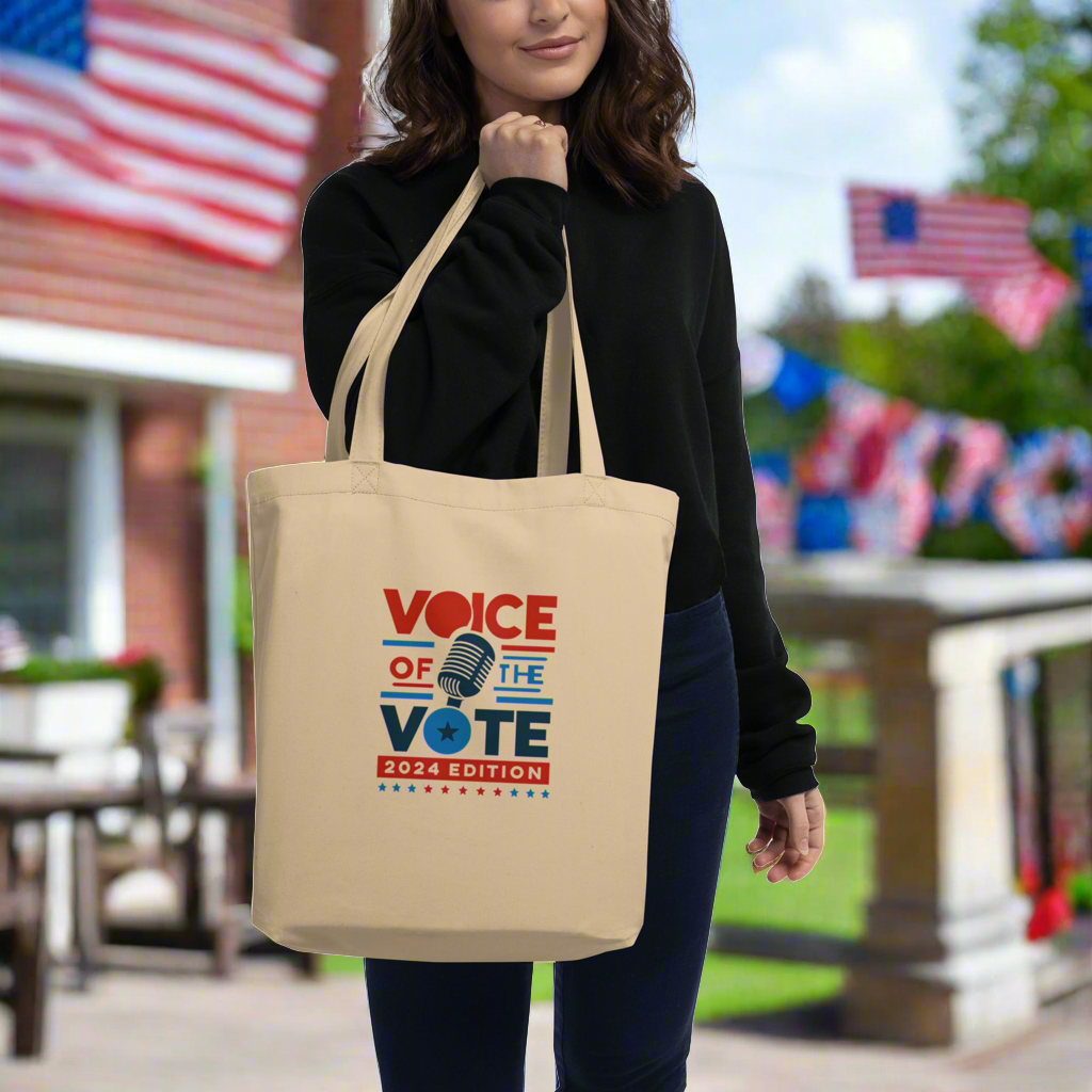 Voice of the Vote 2024 Eco Tote Bag with classic design